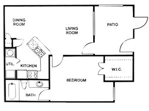 One Bedroom One Bathroom-A 60 2009 floor plan